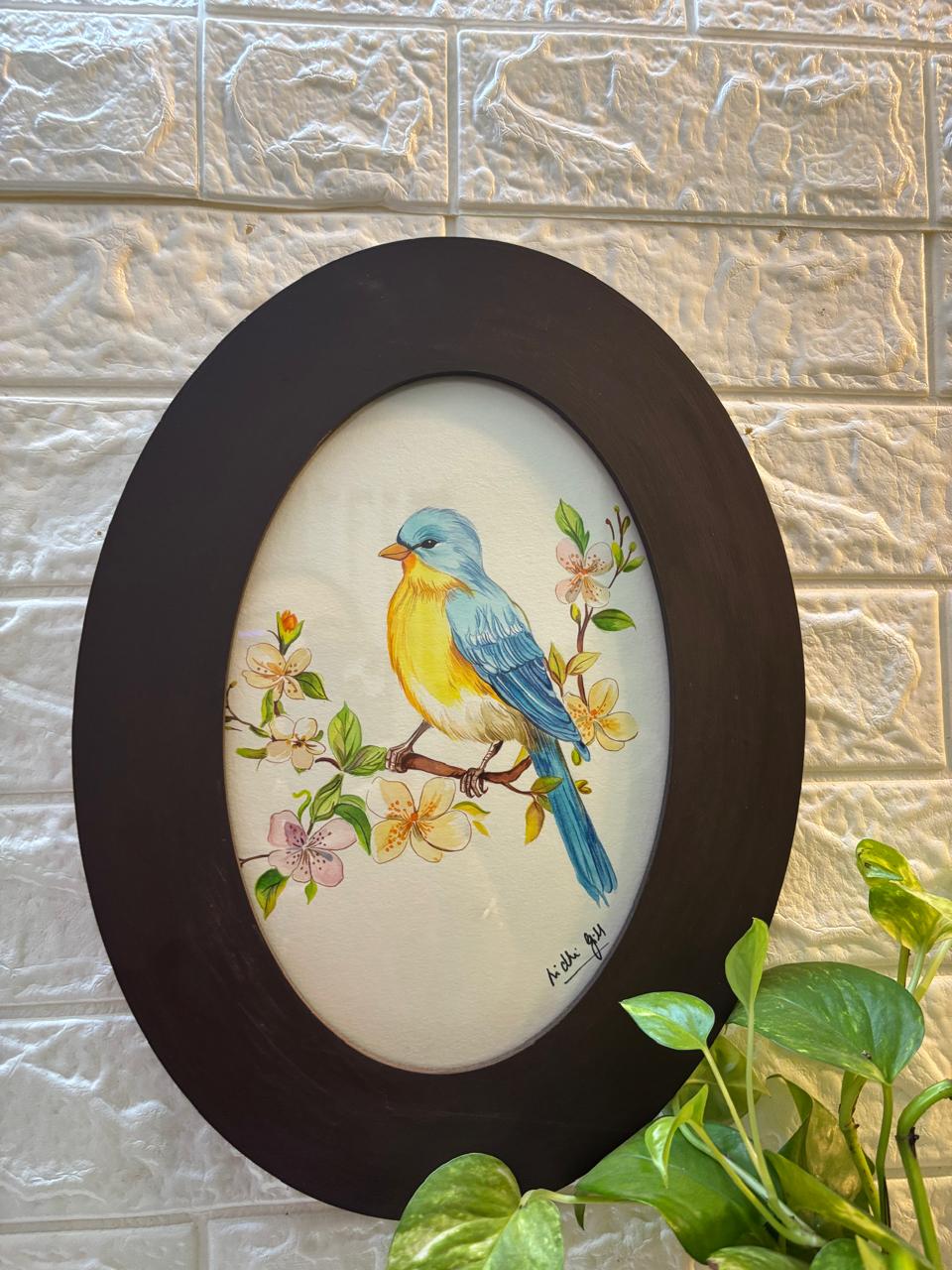 Springtime Songs – Hand-Painted Bird Wall Art (Set of 2)