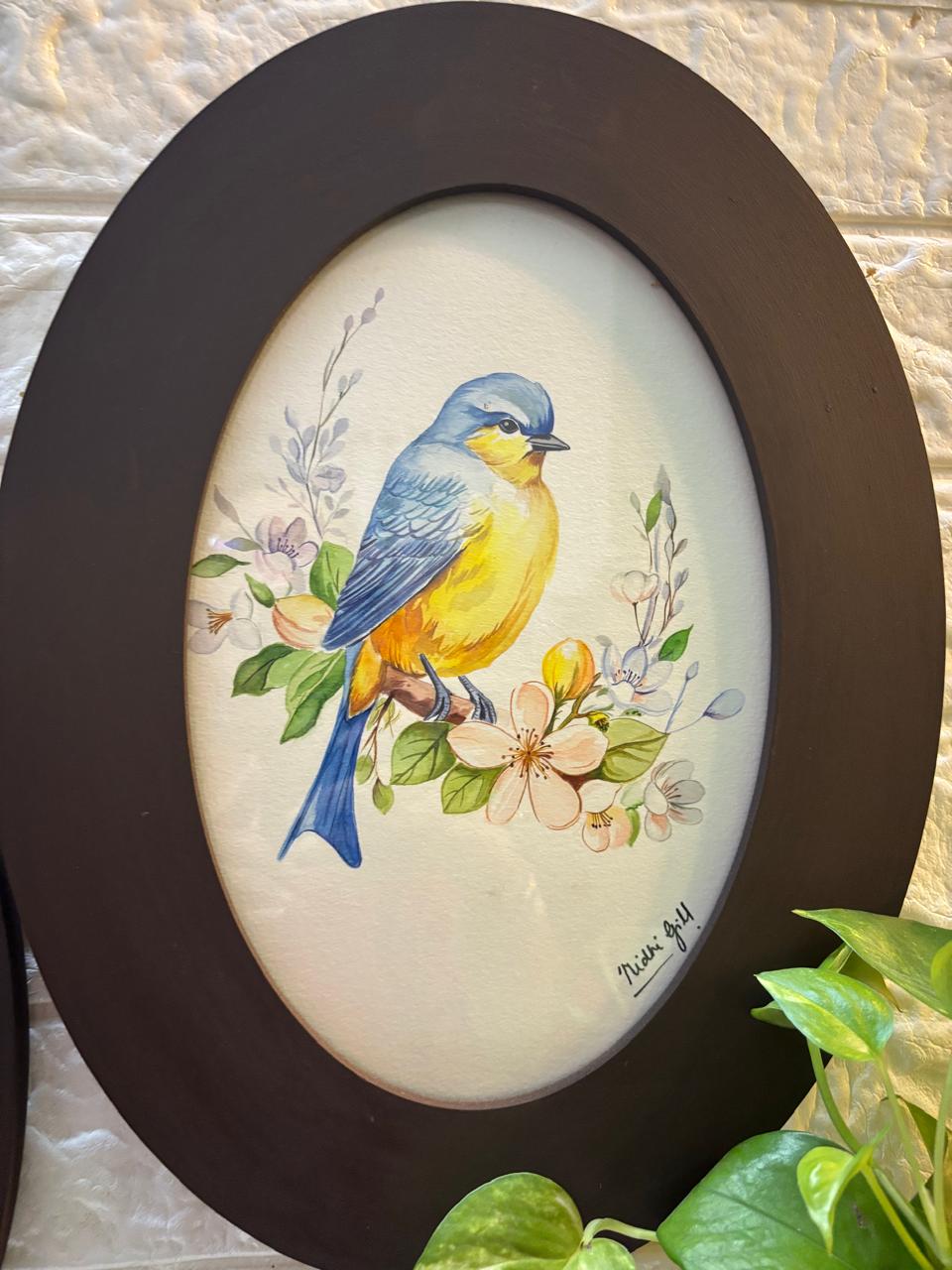 Springtime Songs – Hand-Painted Bird Wall Art (Set of 2)